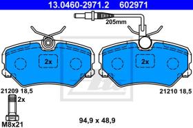 ATE 602971 - JGO. PASTILLAS PEUGEOT 405 (87-92)