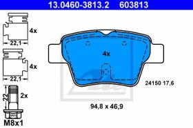 ATE 603813 - JGO. PASTILLAS CITROEN C4 COUPE (04