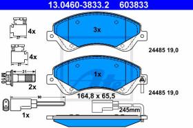 ATE 603833 - JGO. PASTILLAS FORD TRANSIT (06-)