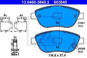 ATE 603840 - JGO. PASTILLAS OPEL CORSA D / VAUXH