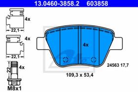 ATE 603858 - PAST.FRENO AUDI A1 / A1 SPORTBACK (