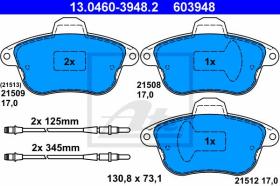 ATE 603948 - JGO. PASTILLAS PEUGEOT 605 (90-99)