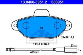  603951 - JGO. PASTILLAS FIAT PUNTO (00-03)