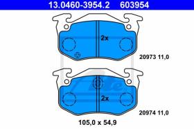 ATE 603954 - JGO. PASTILLAS CITROEN TRAS.