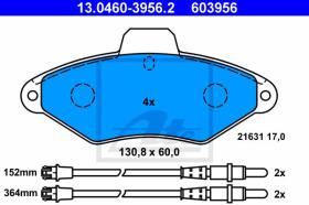 ATE 603956 - JGO. PASTILLAS CITROEN XANTIA