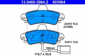 ATE 603964 - JGO. PASTILLAS FORD COUGAR (98-00)