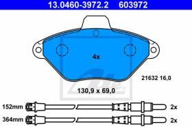  603972 - JGO. PASTILLAS CITROEN XANTIA (X1)
