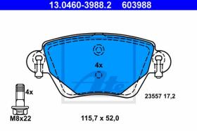 ATE 603988 - JGO. PASTILLAS FORD MONDEO III (01-