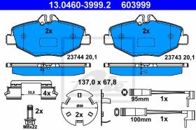  603999 - JGO. PASTILLAS MERCEDES BENZ E-KLAS