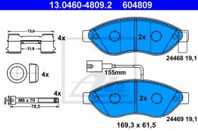 ATE 604809 - JGO. PASTILLAS CITROEN JUMPER (06-)