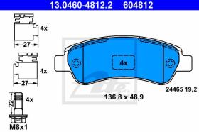 ATE 604812 - JGO. PASTILLAS CITROEN JUMPER (06-)