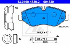 ATE 604830 - JGO. PASTILLAS IVECO DAILY III (06-