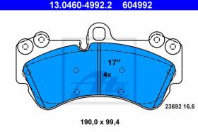 ATE 604992 - JGO. PASTILLAS PORSCHE CAYENNE (03-