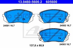 ATE 605600 - PASTILLA FRENO KIA)