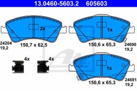 ATE 605603 - JGO. PASTILLAS TOYOTA AURIS (07-)