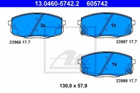 ATE 605742 - JGO. PASTILLAS HYUNDAI