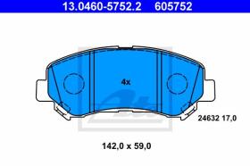 ATE 605752 - JGO. PASTILLAS NISSAN QASHQAI (J10E