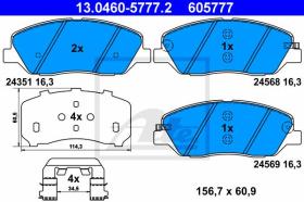 ATE 605777 - JGO. PASTILLAS HYUNDAI SANTA FE (06