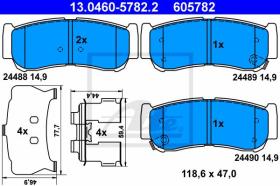 ATE 605782 - JGO. PASTILLAS HYUNDAI SANTA FE (06