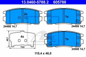 ATE 605788 - JGO. PASTILLAS CHEVROLET CAPTIVA (0