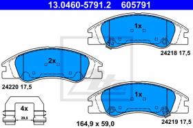 ATE 605791 - JGO.PASTILLAS KIA CERATO(04-)