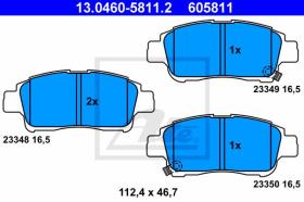 ATE 605811 - JGO. PASTILLAS TOYOTA YARIS (99-05)