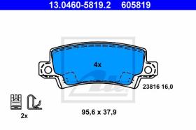 ATE 605819 - JGO. PASTILLAS TOYOTA COROLLA (02-0