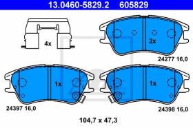 ATE 605829 - JGO. PASTILLAS HYUNDAI ATOS / AMICA