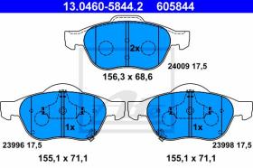 ATE 605844 - JGO. PASTILLAS TOYOTA AVENSIS (97-0