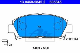 ATE 605845 - JGO. PASTILLAS TOYOTA AVENSIS (97-0