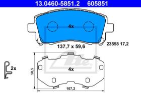 ATE 605851 - JGO. PASTILLAS SUBARU FORESTER (97-