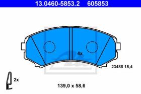  605853 - JGO. PASTILLAS MITSUBISHI GRANDIS (