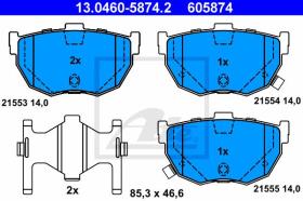 ATE 605874 - JGO. PASTILLAS HYUNDAI