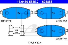 ATE 605885 - JGO. PASTILLAS HYUNDAI GALLOPER (98