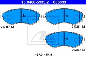  605933 - JGO. PASTILLAS HYUNDAI COUPE (96-02