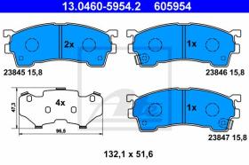 ATE 605954 - JGO. PASTILLAS FORD PROBE (93-97)