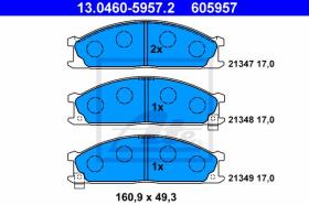 ATE 605957 - JGO. PASTILLAS NISSAN PICK-UP (D22)