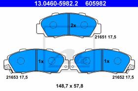  605982 - JGO. PASTILLAS HONDA ACCORD (90-93)