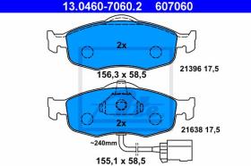 ATE 607060 - JGO. PASTILLAS FORD SCORPIO / GRANA