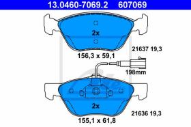 ATE 607069 - JGO. PASTILLAS ALFA ROMEO 145 (94-0