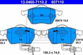 ATE 607110 - JGO. PASTILLAS AUDI A4 (B5) (95-01)