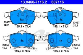 ATE 607116 - JGO. PASTILLAS OPEL ASTRA G / VAUXH