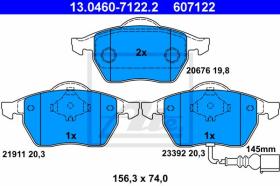  607122 - JGO. PASTILLAS AUDI A3 (96-03)