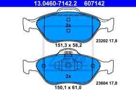 ATE 607142 - JGO. PASTILLAS FORD FIESTA IV (96-0