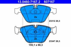 ATE 607167 - JGO. PASTILLAS BMW 3ER REIHE/E90 LI