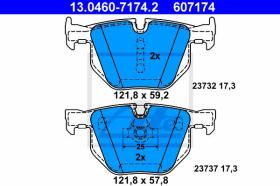  607174 - JGO. PASTILLAS BMW 5ER REIHE/E60 LI