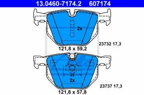 ATE 607174 - JGO. PASTILLAS BMW 5ER REIHE/E60 LI