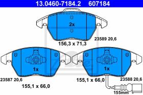 607184 - JGO. PASTILLAS AUDI/VOLKSWAGEN