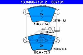  607191 - JGO. PASTILLAS VOLKSWAGEN TOUAREG (