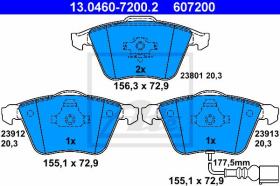 ATE 607200 - JGO. PASTILLAS AUDI A3 / A3 SPORTBA